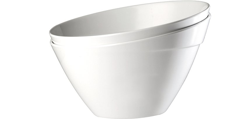 Balance saladier en mélamine bord incliné 2.5L  Ø 24,5 cm noir