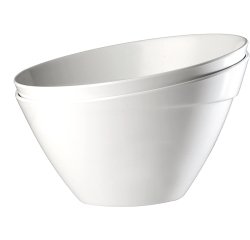 Balance saladier en mélamine bord incliné 5L  Ø 30 cm blanc