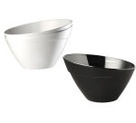 Balance saladier en mélamine bord incliné 2.5L  Ø 24,5 cm blanc