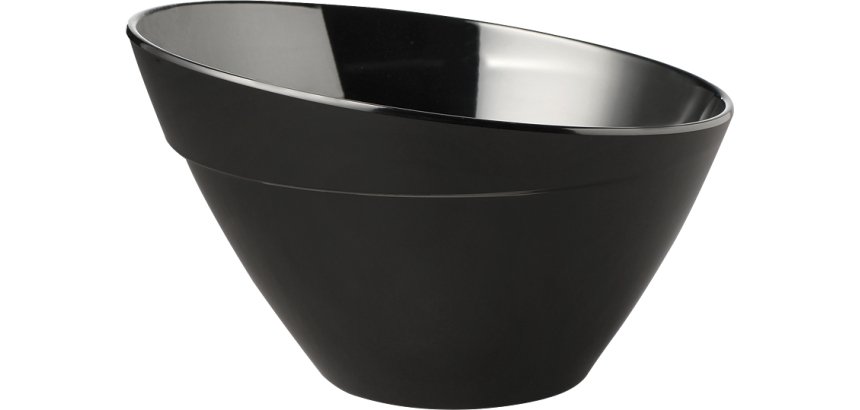 Balance saladier en mélamine bord incliné 2.5L  Ø 24,5 cm blanc