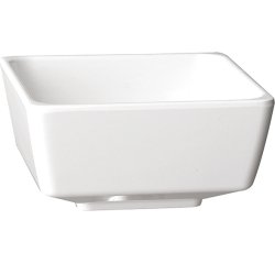 Saladier en mélamine pour buffet 4 25,5 x 25,5 cm blanc