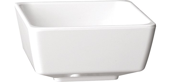 Saladier en mélamine pour buffet 4 25,5 x 25,5 cm blanc