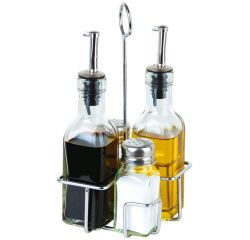Maraska ménagère 4 pièces sel+poivre+huile+vinaigre