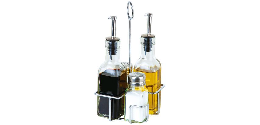 Maraska ménagère 4 pièces sel+poivre+huile+vinaigre