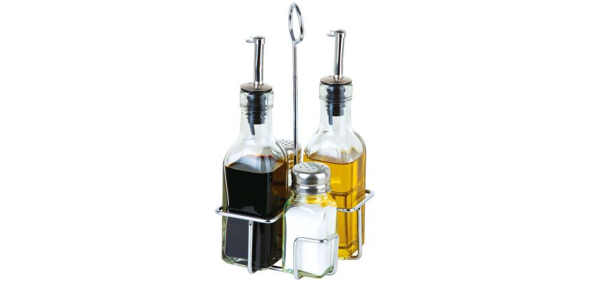 Maraska ménagère 4 pièces sel+poivre+huile+vinaigre