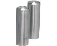 set salière-poivrière en acier inoxydable satiné