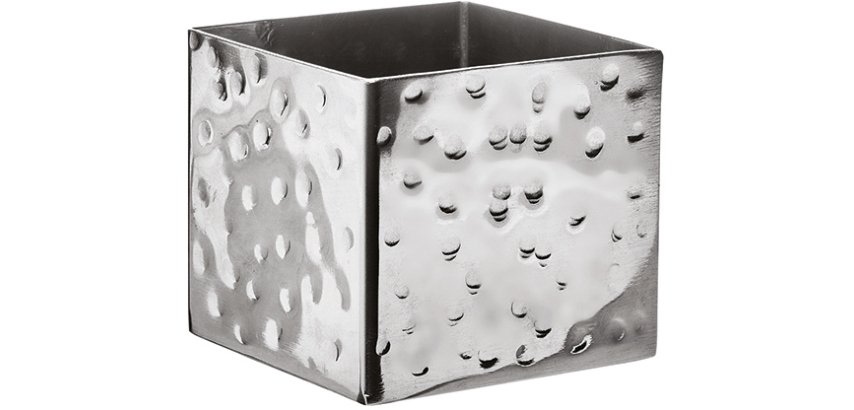 coupelle sucre martelée carrée 6 x 6 cm