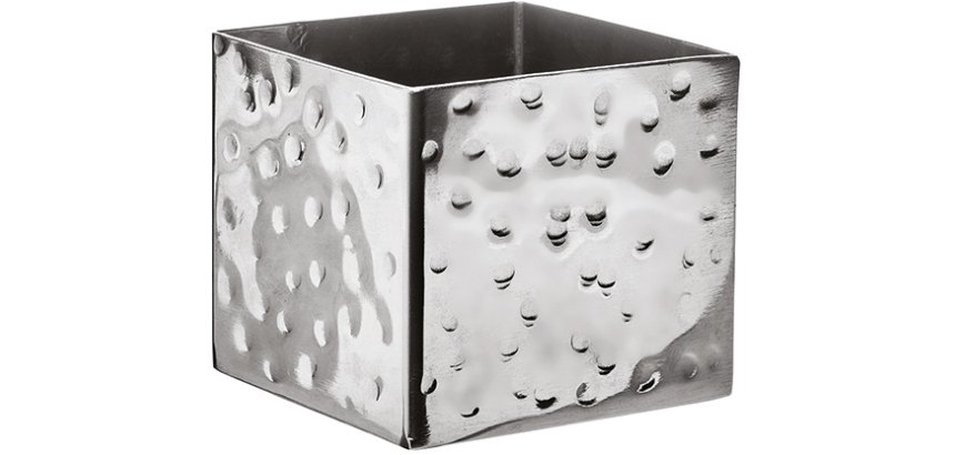 coupelle sucre martelée carrée 6 x 6 cm