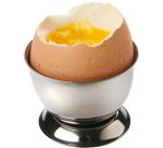 coquetier en acier inoxydable sur socle