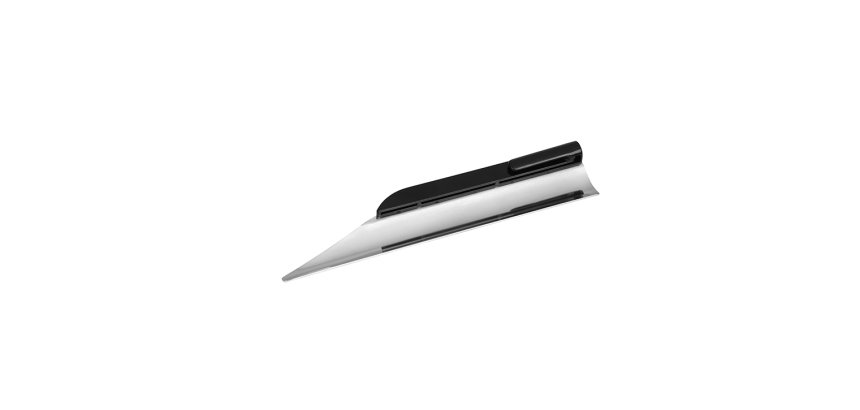 ramasse-miettes en acier inoxydable manche noir 14 cm