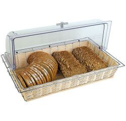 panier roll top GN 1/1 en polypropylène fil chromé