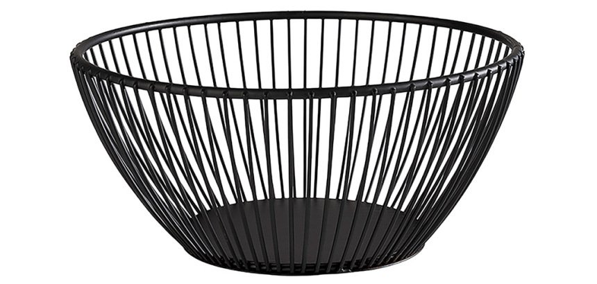 Corbeille à pain & à fruits SVART, rond, 175 mm, noir