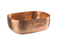 corbeille martelée cuivre 15,5x12x5,5 cm