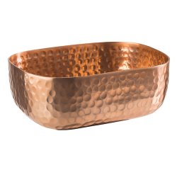 corbeille martelée cuivre 15,5x12x5,5 cm