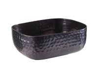 corbeille martelée anthracite 15,5x12x5,5 cm