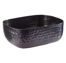corbeille martelée anthracite 15,5x12x5,5 cm