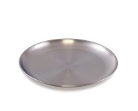 assiette plate en acier inoxydable ø 20 cm