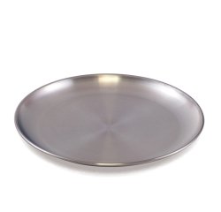 assiette plate en acier inoxydable ø 20 cm