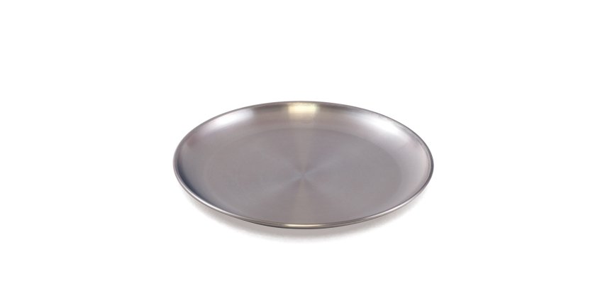 assiette plate en acier inoxydable ø 20 cm