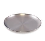 assiette plate en acier inoxydable ø 23 cm