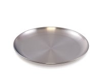 assiette plate en acier inoxydable ø 23 cm
