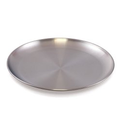 assiette plate en acier inoxydable ø 23 cm