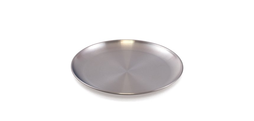 assiette plate en acier inoxydable ø 23 cm