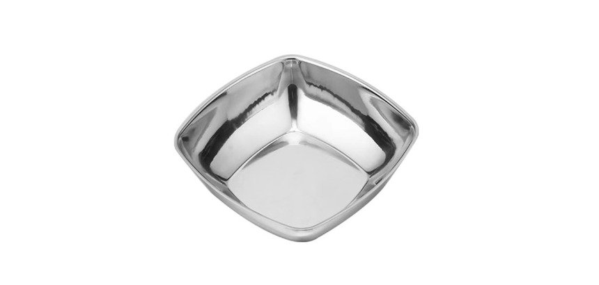 ravier carré en acier inoxydable 12,2 x 12,2 cm, 30 cl