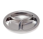 assiette en inox ø 20 cm 3 compartiments