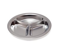 assiette en inox ø 20 cm 3 compartiments