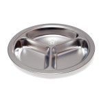 assiette en inox ø 24 cm 3 compartiments