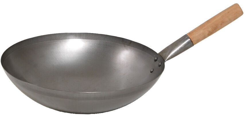 Wok manche bois 35 cm