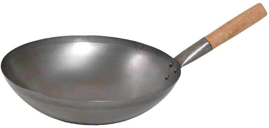 Wok manche bois 35 cm