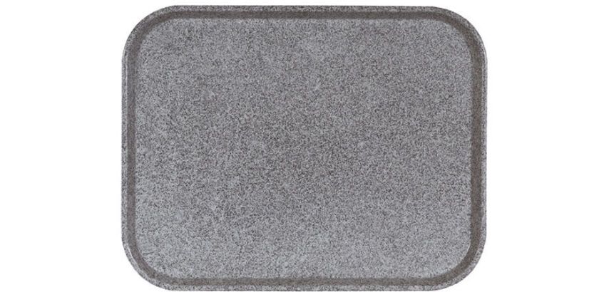 Plateau Poly Str 46 x 36 cm - granit gris