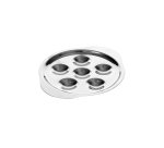 plat en acier inoxydable 6 escargots
