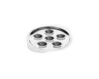 plat en acier inoxydable 6 escargots