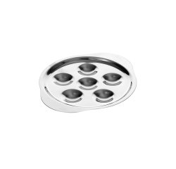 plat en acier inoxydable 6 escargots