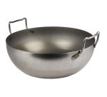 bassine à friture en tôle d'acier noire sans panier 40 cm