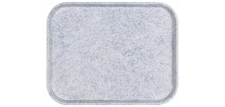 Plateau Poly Str 46 x 36 cm - granit bleu