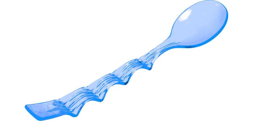 cuillère bleue en copolyester
