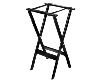 porte-plateau pliant bois noir h 81 cm