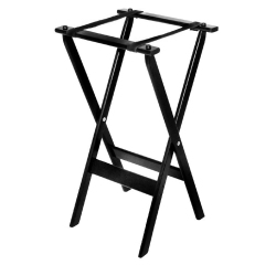 porte-plateau pliant bois noir h 81 cm