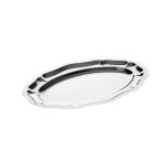 plat inox ovale pompadour 39 x 24,5 cm
