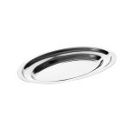 plat ovale en acier inoxydable 22 x 14 cm