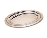 plat à poisson en acier inoxydable 60 x 27 cm