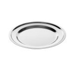 plat rond en acier inoxydable ø 34 cm