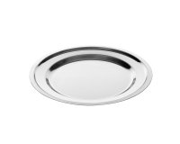 plat rond en acier inoxydable ø 34 cm
