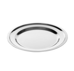 plat rond en acier inoxydable ø 34 cm