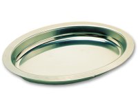 plat à gratin ovale en acier inoxydable 24 x 16 cm