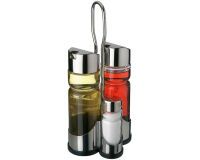 Luxus ménagère en acier inoxydable 4 pièces sel+poivre+huile+vinaigre